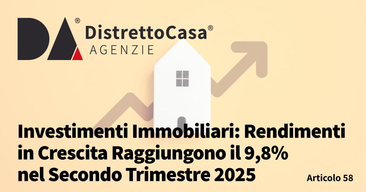 Investimenti Immobiliari: Rendimenti in Crescita Raggiungono il 9,8% nel Secondo Trimestre 2025